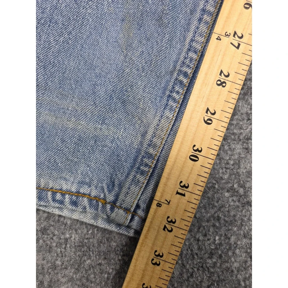 Vintage 90s Levis 501 Jeans Mens 28x34 Light Wash Blue Made In France Straight